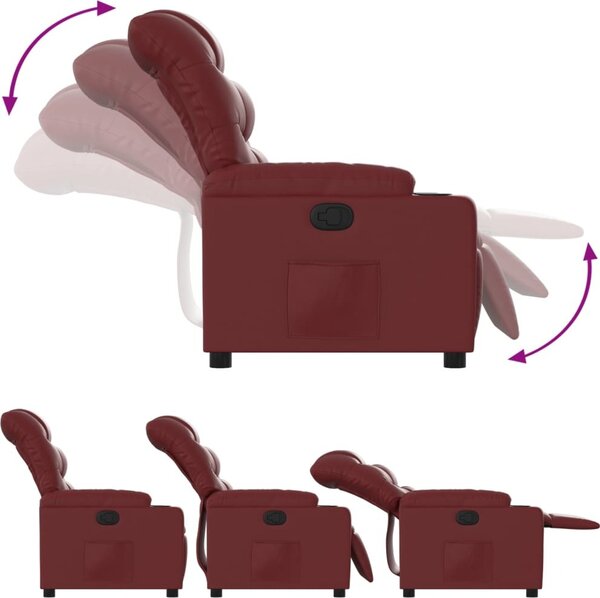 VidaXL Polohovací křeslo umělá kůže [374135] Barva: cappuccino