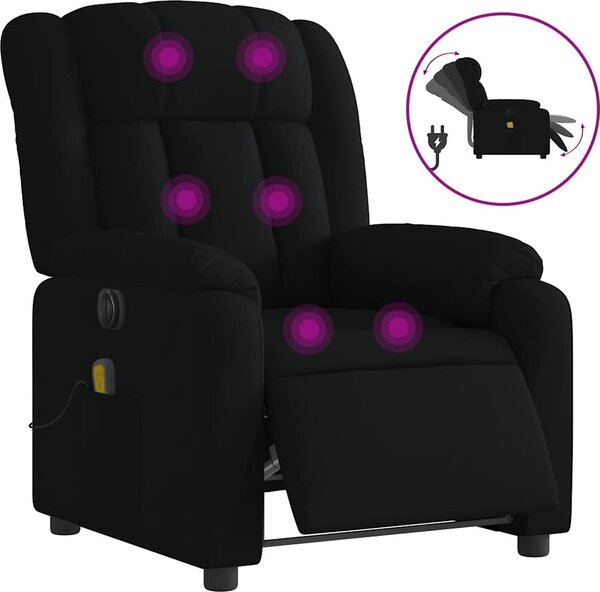 VidaXL Elektrické masážní polohovací křeslo textil [3205304] Barva: tmavě hnědá