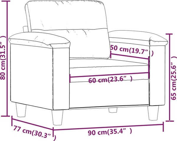 VidaXL Křeslo 60 cm umělá kůže [359573] Barva: Černá