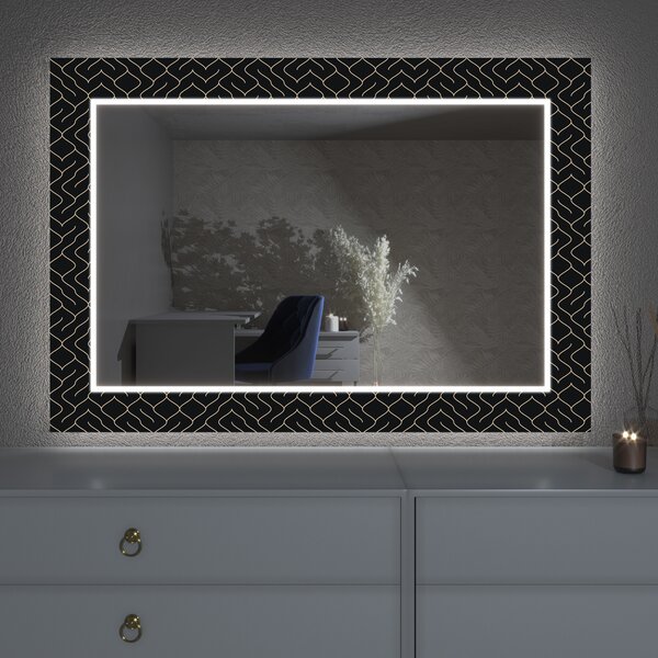 LED zrcadlo s dekorem D13
