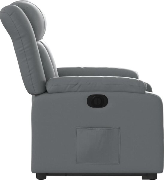 VidaXL Elektrické zvedací polohovací křeslo umělá kůže [3205281] Barva: Šedá