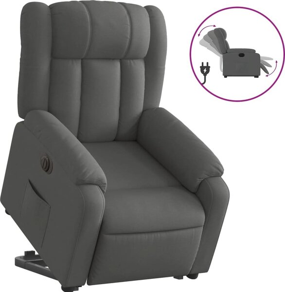 VidaXL Elektrické zvedací polohovací křeslo textil [3205341] Barva: Tmavě zelená