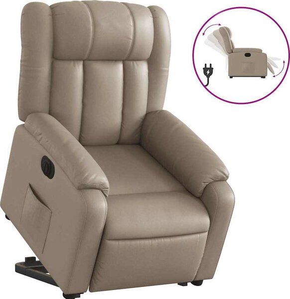 VidaXL Elektrické zvedací polohovací křeslo umělá kůže [3205281] Barva: Šedá