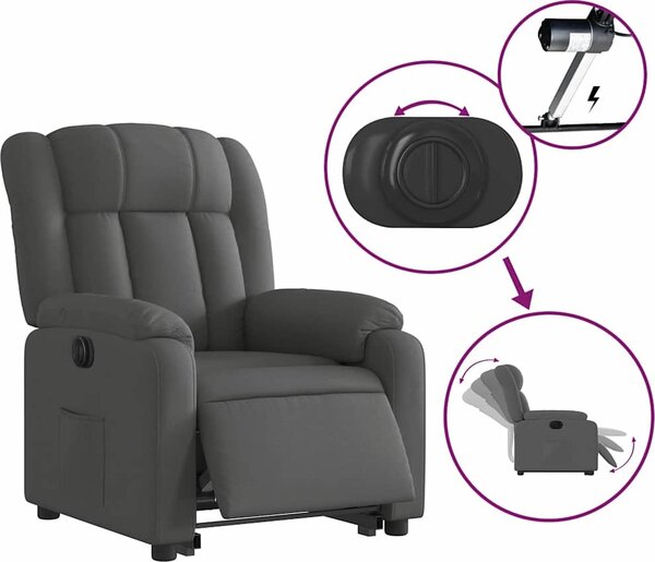VidaXL Elektrické zvedací polohovací křeslo textil [3205341] Barva: Tmavě zelená