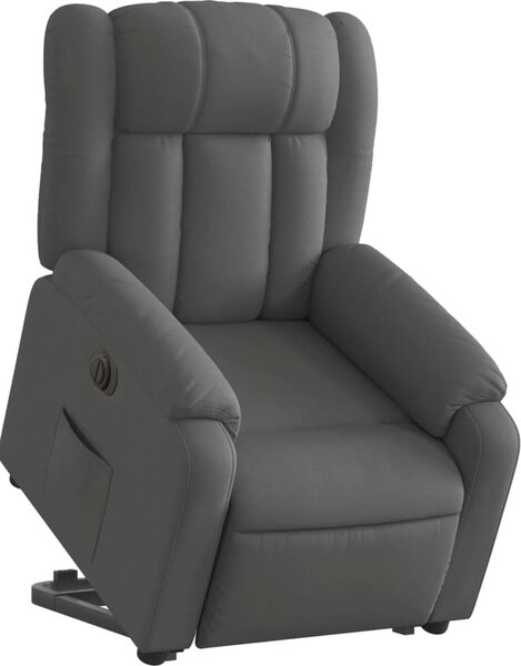 VidaXL Elektrické zvedací polohovací křeslo textil [3205341] Barva: Tmavě zelená