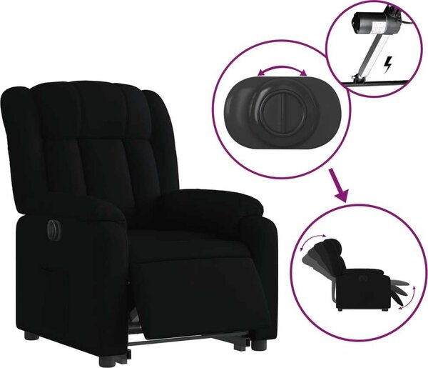 VidaXL Elektrické zvedací polohovací křeslo textil [3205341] Barva: Tmavě zelená