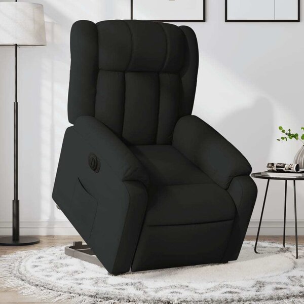 VidaXL Elektrické zvedací polohovací křeslo textil [3205341] Barva: Tmavě zelená