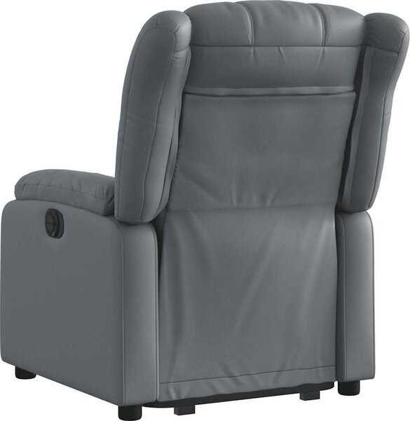 VidaXL Elektrické zvedací polohovací křeslo umělá kůže [3205281] Barva: Šedá