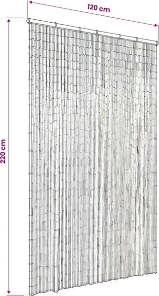 VidaXL Dveřní závěs proti hmyzu, , bambus, 120x220 cm [43724] Barva: Tmavě šedá