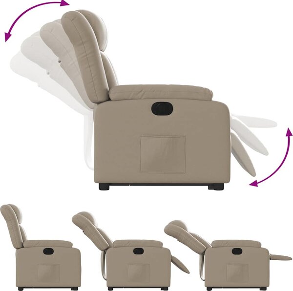 VidaXL Elektrické zvedací polohovací křeslo umělá kůže [3205281] Barva: Šedá