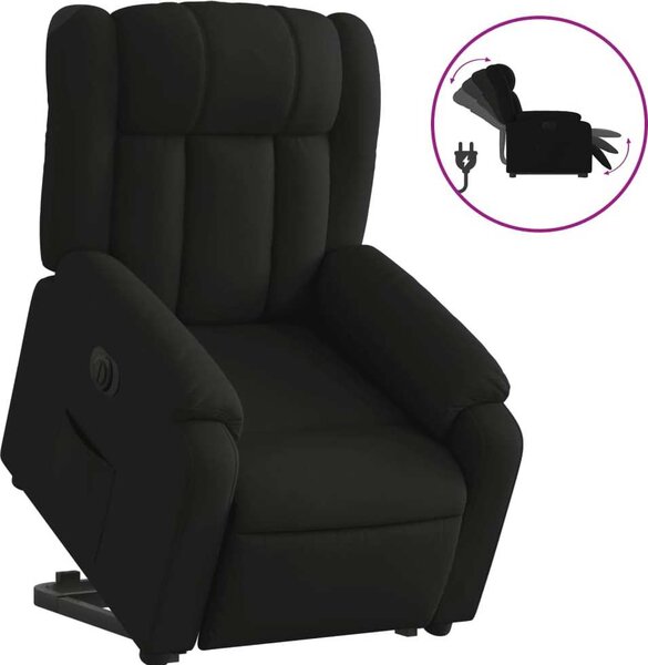 VidaXL Elektrické zvedací polohovací křeslo textil [3205341] Barva: Tmavě zelená