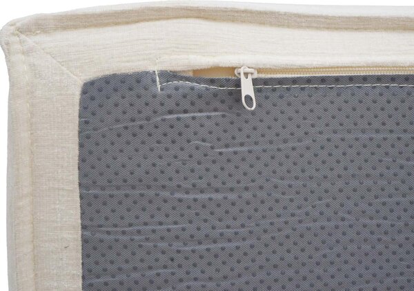 Otoman/příslušenství k pohovce HWC-O54, podnožka podnožka chaise longue, látka/textil 300g/m² 38x97x70cm krémová