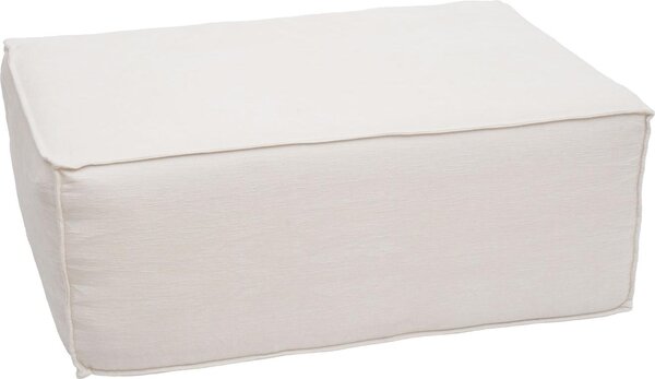 Otoman/příslušenství k pohovce HWC-O54, podnožka podnožka chaise longue, látka/textil 300g/m² 38x97x70cm krémová