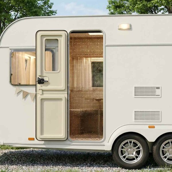 VidaXL Dveřní závěs proti hmyzu pro obytný vůz, , bambus, 56x185 cm [43720] Barva: Hnědá