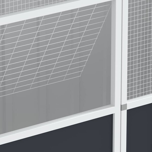 VidaXL Ptačí klec 215 x 78 x 200 cm pozinkovaná ocel [172345] Barva: antracitová