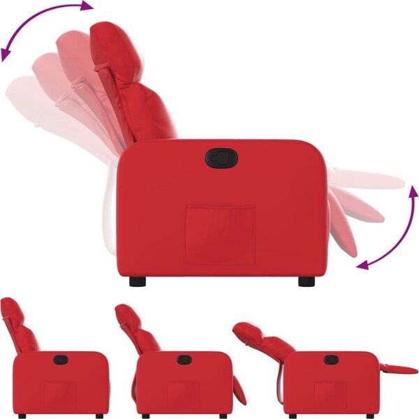 VidaXL Polohovací křeslo umělá kůže [374188] Barva: Hnědá