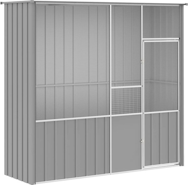 VidaXL Ptačí klec 215 x 78 x 200 cm pozinkovaná ocel [172345] Barva: antracitová