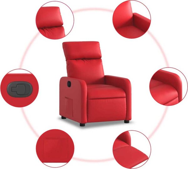 VidaXL Polohovací křeslo umělá kůže [374188] Barva: Hnědá