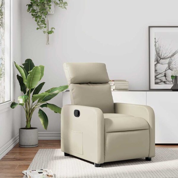 VidaXL Polohovací křeslo umělá kůže [374188] Barva: Hnědá