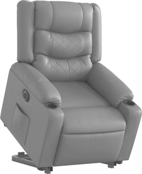 VidaXL Elektrické zvedací polohovací křeslo umělá kůže [3206560] Barva: krémová
