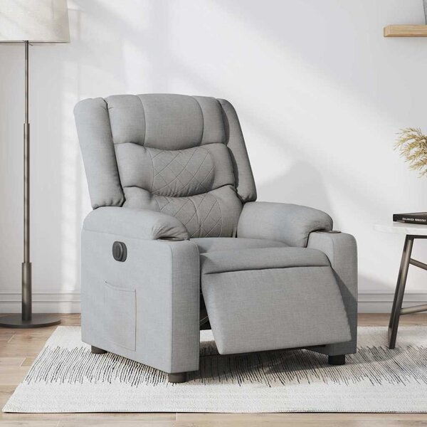 VidaXL Elektrické polohovací křeslo textil [3206569] Barva: Tmavě zelená