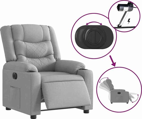 VidaXL Elektrické polohovací křeslo textil [3206569] Barva: Tmavě zelená