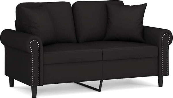 VidaXL 2místná pohovka s polštáři 120 cm samet [3200936] Barva: Růžová
