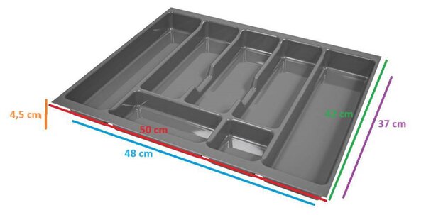 Příborník UNI - 60 cm, šedý