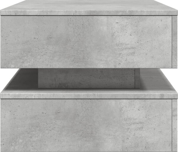 VidaXL Konferenční stolek s LED osvětlením 90 x 50 x 40 cm [839866] Barva: Betonová šedá