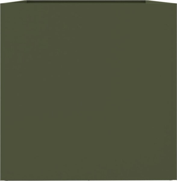 VidaXL Truhlík 62 x 40 x 39 cm ocel [841598] Barva: Olivově zelená