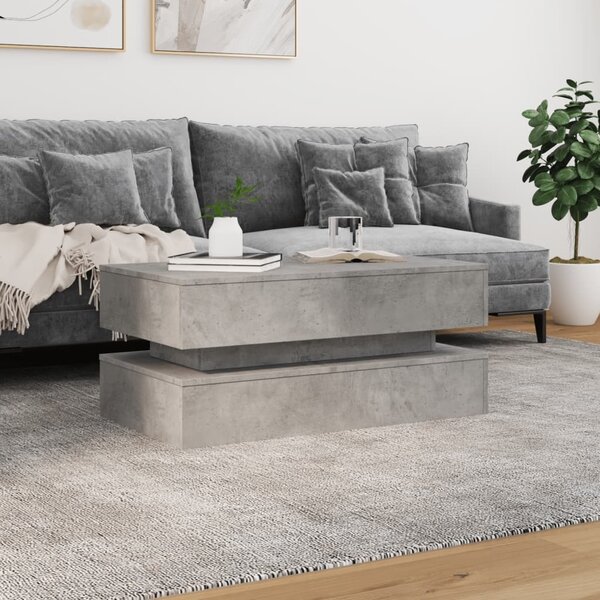 VidaXL Konferenční stolek s LED osvětlením 90 x 50 x 40 cm [839866] Barva: Bílá