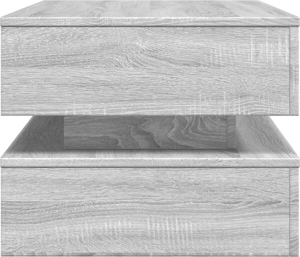 VidaXL Konferenční stolek s LED osvětlením 90 x 50 x 40 cm [839866] Barva: Bílá
