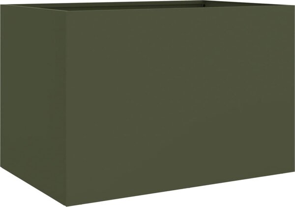 VidaXL Truhlík 62 x 40 x 39 cm ocel [841598] Barva: Olivově zelená