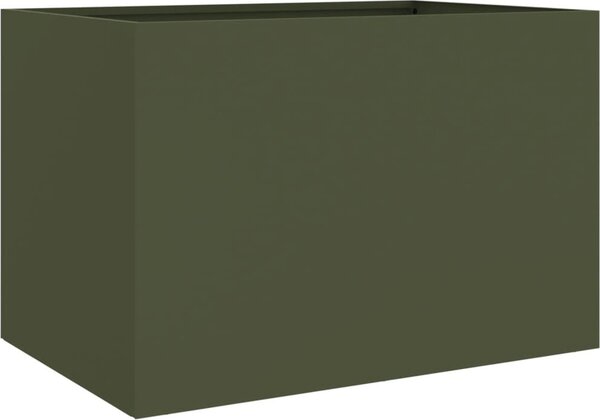 VidaXL Truhlík 62 x 40 x 39 cm ocel [841598] Barva: Olivově zelená