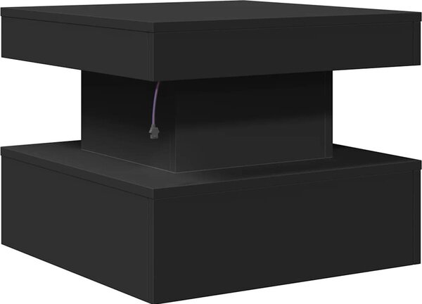 VidaXL Konferenční stolek s LED osvětlením 50 x 50 x 40 cm [839841] Barva: Bílá