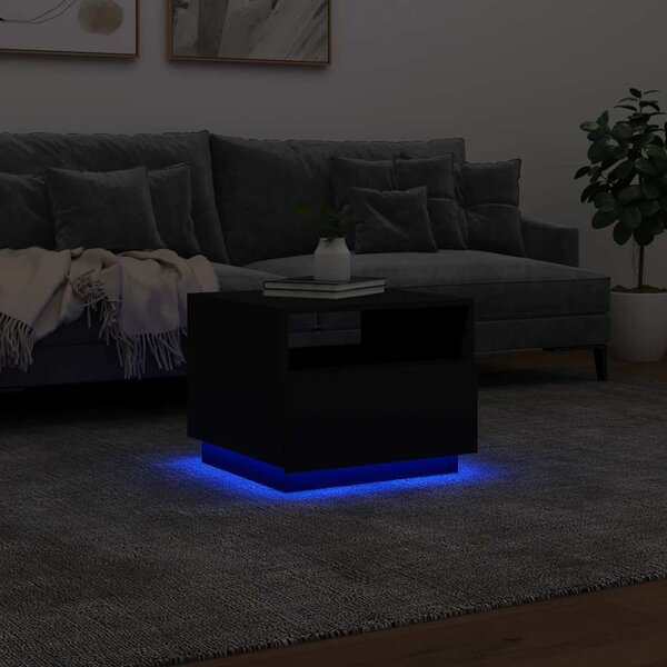 VidaXL Konferenční stolek s LED osvětlením 50 x 49 x 40 cm [839829] Barva: Betonová šedá