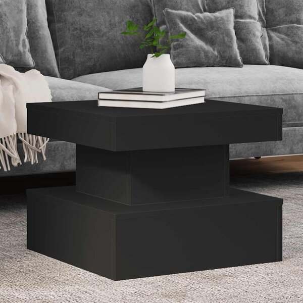 VidaXL Konferenční stolek s LED osvětlením 50 x 50 x 40 cm [839841] Barva: Bílá