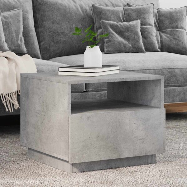 VidaXL Konferenční stolek s LED osvětlením 50 x 49 x 40 cm [839829] Barva: Betonová šedá
