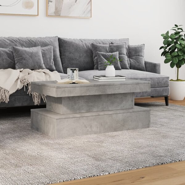 VidaXL Konferenční stolek s LED osvětlením 90 x 50 x 40 cm [839848] Barva: Bílá