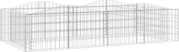 VidaXL Klenutý gabion vyvýšený záhon 200x100x50 cm pozinkované železo [153550]