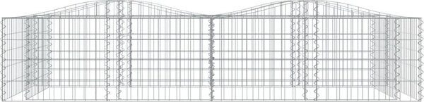 VidaXL Klenutý gabion vyvýšený záhon 200x100x50 cm pozinkované železo [153550]
