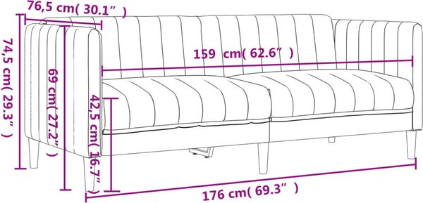VidaXL Pohovka 2místná textil [372605] Barva: Tmavě šedá