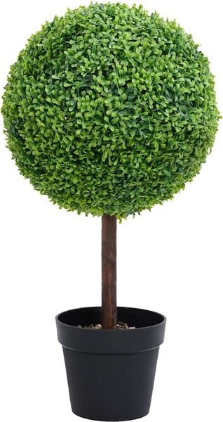 VidaXL Umělý zimostráz ve tvaru koule s květináčem zelený 50 cm [336509]