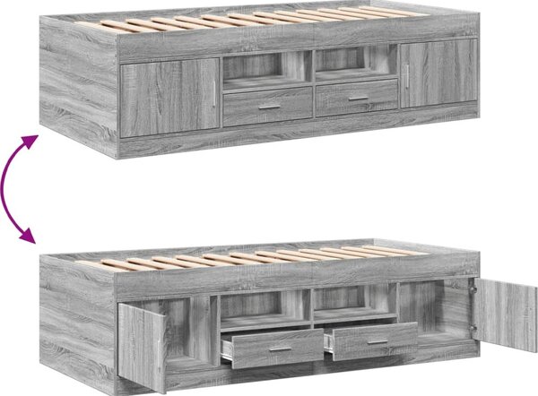 VidaXL Válenda se zásuvkami bez matrace 90 x 190 cm [3280252] Barva: Bílá