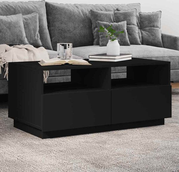 VidaXL Konferenční stolek s LED osvětlením 90 x 49 x 40 cm [839833] Barva: Černá