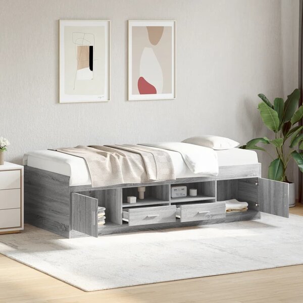 VidaXL Válenda se zásuvkami bez matrace 90 x 190 cm [3280252] Barva: Bílá