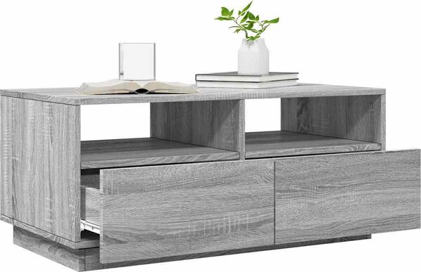 VidaXL Konferenční stolek s LED osvětlením 90 x 49 x 40 cm [839833] Barva: Černá