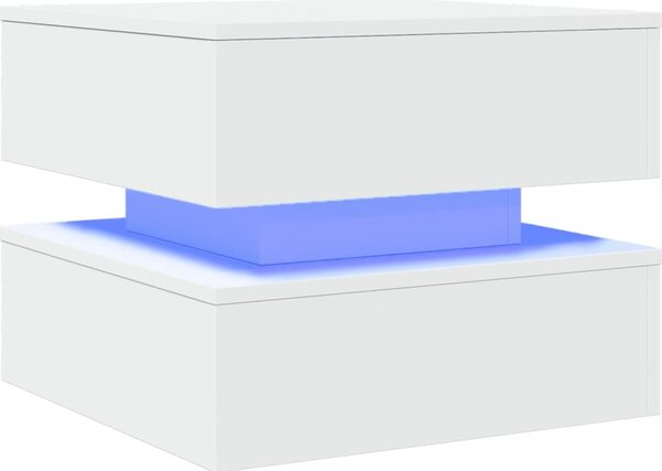 VidaXL Konferenční stolek s LED osvětlením 50 x 50 x 40 cm [839858] Barva: Staré dřevo