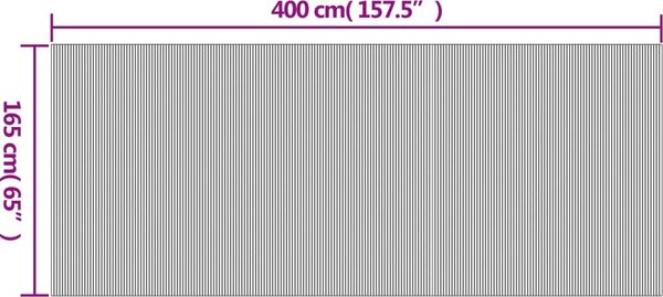 VidaXL Paraván šířka 400 cm výška 165 cm bambus [377000] Barva: Hnědá