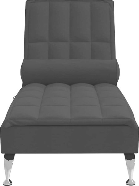 VidaXL Masážní lenoška s podhlavníkem textil [379447] Barva: taupe